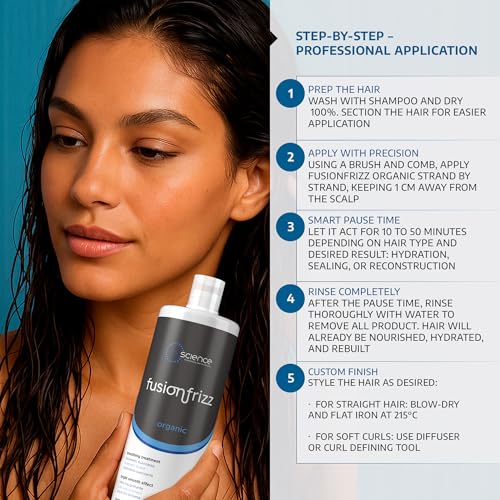BRSCIENCE Organic Keratina Para Alisar el Pelo, Frizz Control Hair Care Products, Keratina Org?nica para Alisar el Pelo, Brazilian Keratin Treatment, Vegan Keratin Hair Treatment (33.8 Fl Oz)