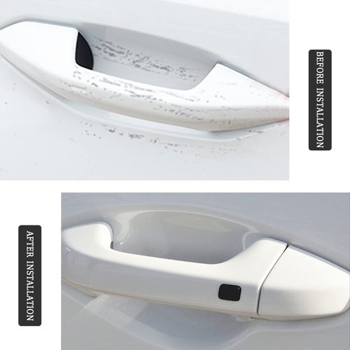Carbon Fiber Car Door Protector - 8PCS Anti-Scratch Film, Non-Marking, Self-Adhesive for All Cars (Clear)