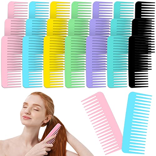 Meanplan 42 Pcs Wide Tooth Large Hair Detangling Comb for Curly Long Hair Dry Wet No Handle Detangler Styling Shampoo Comb for Women Men Kids Christmas Charity Operation Gifts