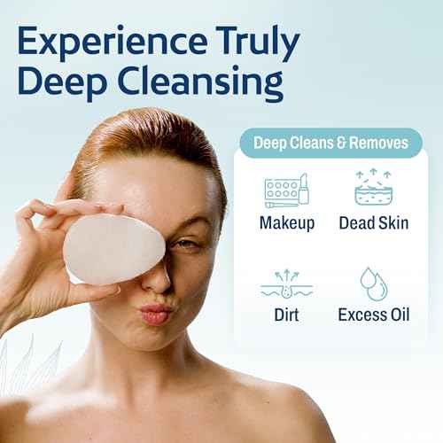 HartFelt [10 Pack] Regular Exfoliating Facial Sponge for Face - Daily Cleansing Scrubber - Buf Dirt Away with Puf Styled Reusable Face Pads for Removing Makeup, Dirt, and Dead Skin - Made in USA