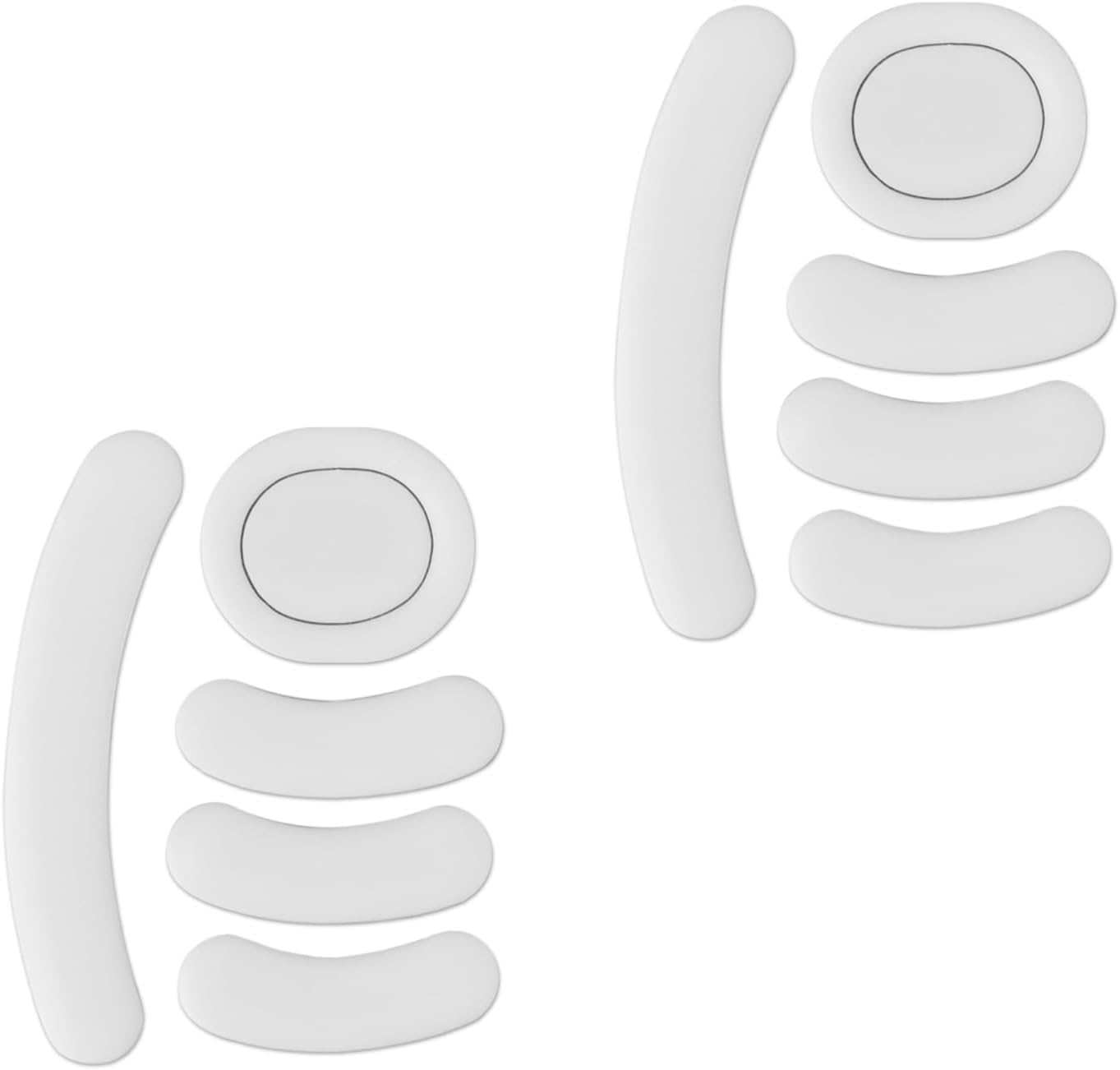 2 Pack Mouse Feet Sliding Stickers, Wear-Resistant Smooth Mice Glass Skates Pad (Glide Mice Skates, White PTFE) (6&7mm Universal Mouse Feet)
