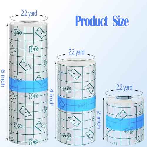 6 Rolls Tattoo Aftercare Bandage - Second Skin Tattoo Cover Up Patch Tape Tattoos Waterproof Bandage Transparent Film for Healing Tattoos Supplies Swimming Shower (2 Inch, 4 Inch, 6 Inch)