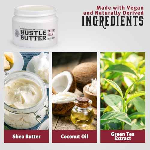 Hustle Butter Deluxe ? Tattoo Butter for Before, During, and After the Tattoo Process ? Lubricates and Moisturizes ? 100% Vegan Replacement for Petroleum-Based Products ? 1 oz
