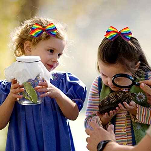 Gay Pride Day Rainbow Accessories: Hair Bows, Clips, Claws, and Pins for Kids and Women - Party Fun