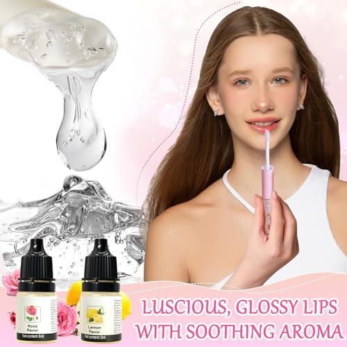 JCOOS Lip Gloss Making Kit, Make Your Own Lip Gloss Kit for Women Beginner, Girls, Diy Lipgloss Making Kits Lip Oil, Moisturizing Base, Pigments, Tubes, Women Gifts Unique, Popular Teen Girl Stuff
