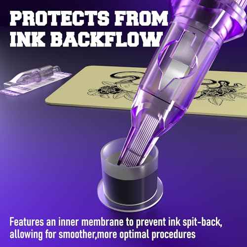 50Pcs Tattoo Cartridge Needles #12 Standard Mixed Size Round Liner Shader Magnum 3/5/7/9RL 5/9RS 7/9RM 7/9M1 Sterile Disposable Compatible with Most Tattoo Guns for Beginners & Pro Artists & Studios