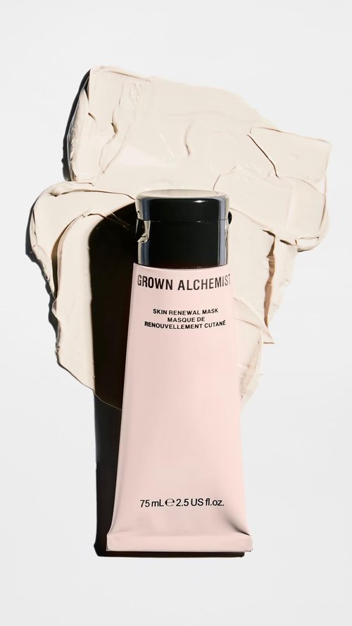 Grown Alchemist Skin Renewal Mask - Deep Cleansing Clay Mask for Face with All Natural Ingredients rich in Vitamins A, E & D - Facial Skin Care Product for Firmer, Smoother, & Toned Skin (75 ml)