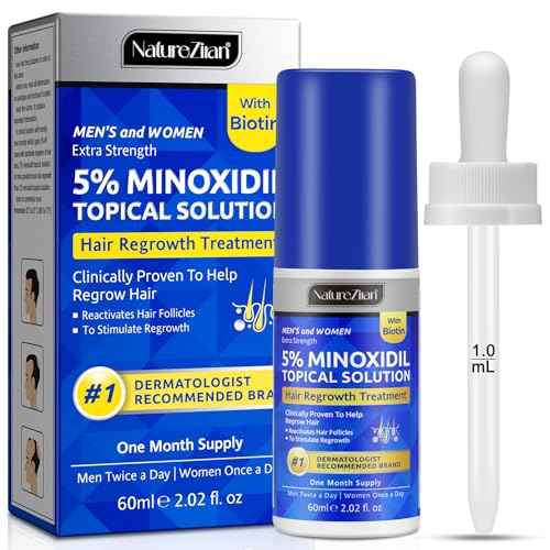 Minoxidil for Men-5% Extra Strength Hair Regrowth for Men Treatment-5% Topical Solution-Dropper Applicator Included -Minoxidil for Women-Stop Thinning & Hair Loss (1pcs