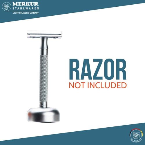 MERKUR Razor Stand 4006 in Matt Chrome | Made in Germany | Fits MERKUR Models 15, 33, 23, 24, 25, 34, 37