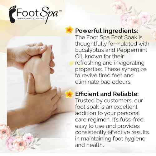 FOOT SPA - Foot Soak - Cleanses, Softens, and Refreshes - Made With Eucalyptus & Peppermint Oil - 128 Oz Gallon - Bulk, Refill Gallon