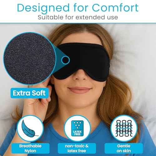 Arctic Flex Cooling Eye Mask - for Migraine, Puffy Eyes, Sleeping, Headaches - Gel Cold Compress for Eyes - Reusable and Freezable for Women & Men - Hot and Cold Therapy - After Surgery Ice Treatment
