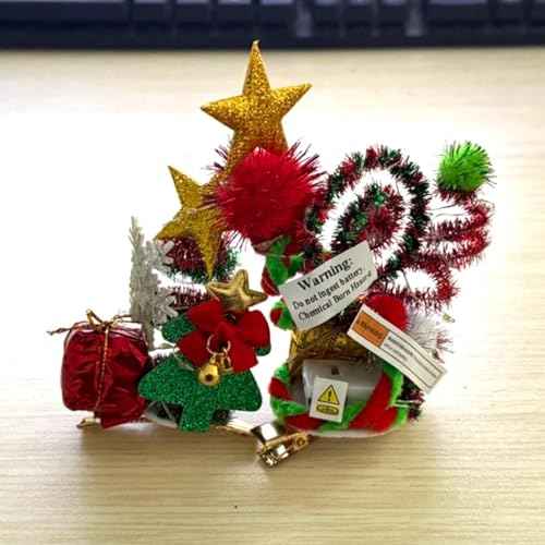 CASDRE Christmas Light up Hair Clips Green Red Xmas Gifts Hair Pieces Snowflake Hair Barrettes Christmas Tree Sparkly Hair Accessories for Women and Girls