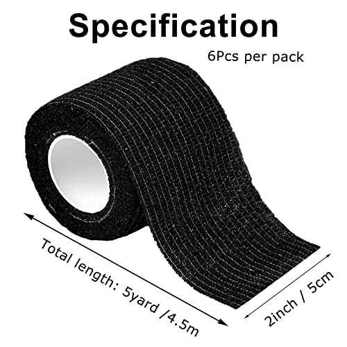 Tattoo Clip Cord Covers with Tattoo Grip Tape - 125pcs Plastic Tattoo Clip Cord Sleeves with 6pcsTattoo Grip Tape Bandage Rolls for Makeup Supplies