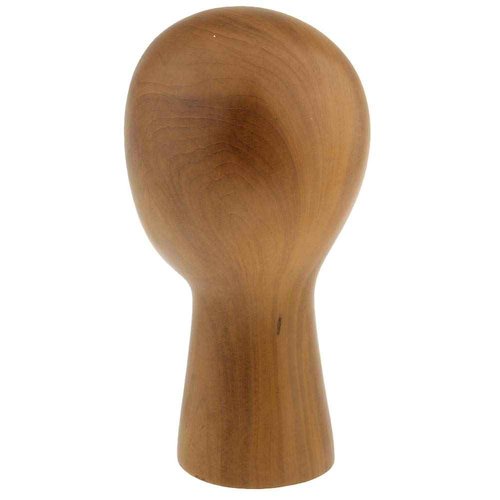 Abstract GFRP Wooden Mannequin Head Display Stand by M.M.A