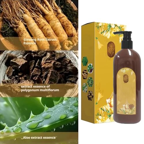 Nourishing Plant-Based Hair Color - Long Lasting Plant Based Hair Dye Natural Hair Color Shampoo for Gray Coverage, Gray Hair Shampoo Natural Plant Hair Dye, Pure Plant Extract (Natural Black)