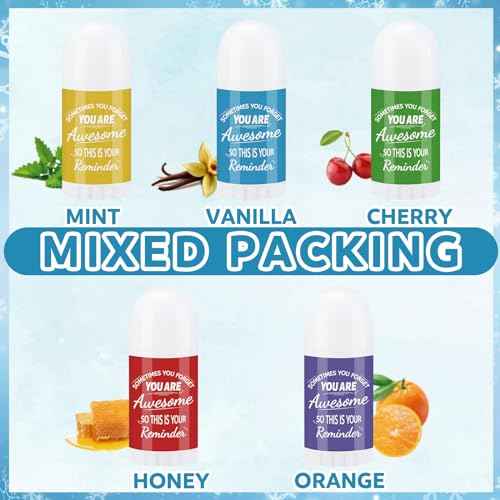 25 Pcs Thank You Christmas Mini Lip Balm Bulk Gifts for Women Christmas Lip Balm Gifts Natural Ingredients Products for Coworkers Employee Teacher Xmas Party Favors