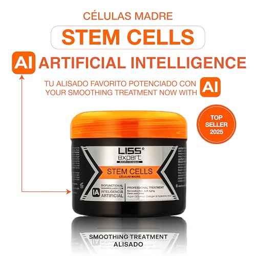 Liss Expert Stem Cells Smoothing Treatment ? Organic Keratin , Argan Oil, Hyaluronic Acid ? for Frizz-Free Repair & Shine ? Professional Straightening - ONE Shoulder length application