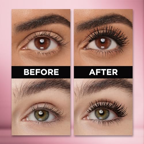 L'Oreal Paris Voluminous Makeup Lash Paradise Mascara, Voluptuous Volume, Intense Length, Feathery Soft Full Lashes, No Flaking, No Smudging, No Clumping, Blackest Black, 0.28 Fl Oz (Pack of 1)