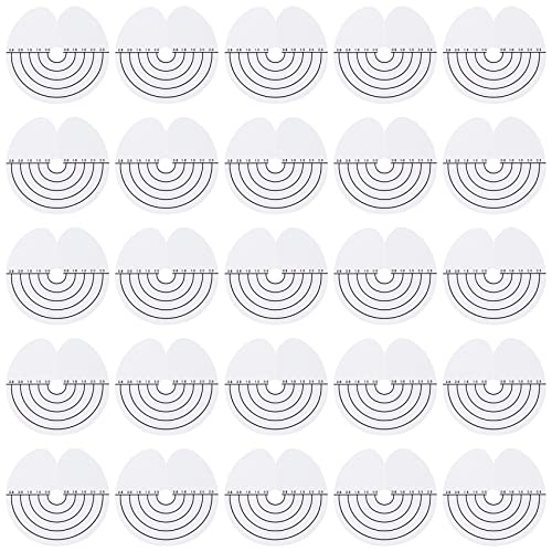 75pcs Round Hair Extension Spacer Template Protector with Scale, Single Hole Bonding Guards for Hair Extension, Transparent Heat Shield Spacer Tool for Wig Extension