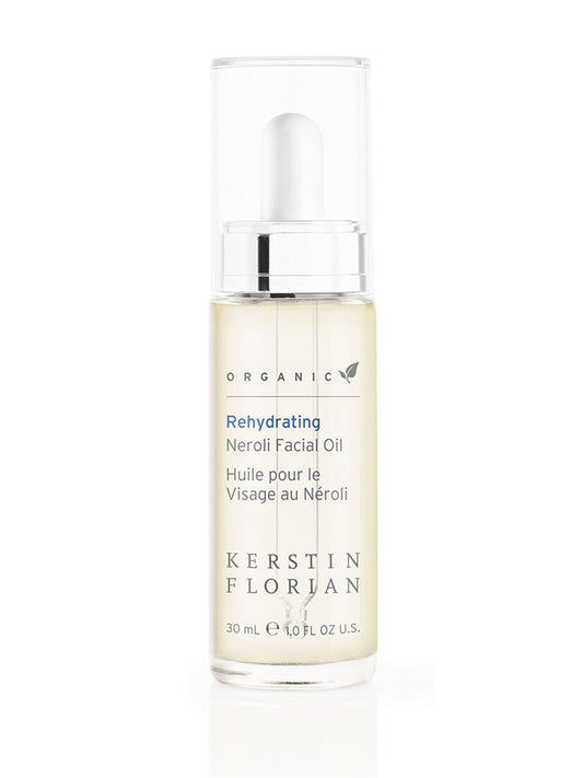 Kerstin Florian Organic Rehydrating Neroli Facial Oil | Anti Aging Moisturizer with Jojoba and Argan Oils | Facial Serum for All Skin Types (1 fl oz)