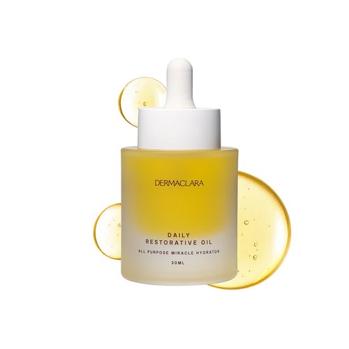 Dermaclara Daily Restorative Oil - Face Oil for Women & Men with Jojoba Oil, Hydrating and Anti Aging with Nourishing Superfoods, Overnight Moisture for Youthful Glow - 30 ml
