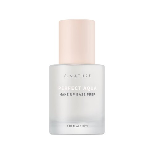 S.NATURE PERFECT AQUA MAKE UP BASE PREP 30MLㅣSerum Texture & Hydrating Face Primer, Korean Primer, Vegan, Skin Flawless and Glowing without Clogging Pores, 24 hours Long Lasting ㅣ1.01 Fl Oz