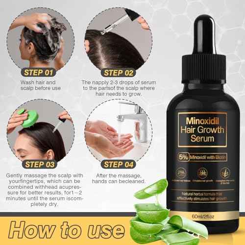 5% Minoxidil Hair Growth for Men and Women, Minoxidil Hair Growth Serum, Promotes Hair Growth, Strengthens Hair Follicles, Helps Prevent Hair Fall and Hair Loss