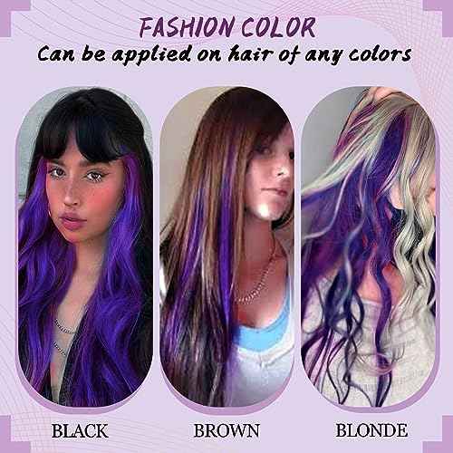 RUNATURE Bundles Purple U Tip Hair Extensions Human Hair 22 Inch 25g 25 Strands and Black U Tip Keratin Hair Extensions Human Hair 24 Inch #1 50g 50 Strands