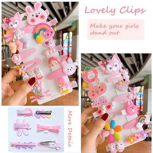 62PCS Hair Accessories Set for Girls: Toddler Barrettes, Flowers, Rainbow Candy, Fruits - Cute Clips and Pins (Style 4)