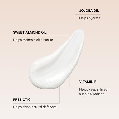 MZ SKIN Calming Cream Cleanser 3.4 fl oz - Gentle Omega-Rich Face Wash with Prebiotic Technology, Vitamin E to Sooth & Restore Skin Barrier for Sensitive & Redness Prone Skin, Fragrance Free