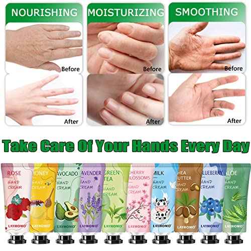 38 Pack Hand Cream Gifts Set,Mothers Day Gifts,Thank You Gifts,Nurses Week Gifts,Bridesmaid Gifts,Gifts for Women,Natural Plant Fragrance Hand Lotion Travel Size Mini Hand Cream for Dry Cracked Hands