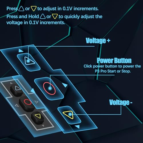 EZ P3 Pro Tattoo Power Supply - 1600mAh Wireless Tattoo Battery Type-C Connector Pack with LED Digital Display for P3 Pro Wireless Tattoo Machine Pen (Black)