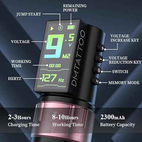 Wireless Tattoo Machine for Beginners Tattoo Gun Wireless Tattoo Machine Multi-function Tattoo Pen 2,300mAh (Tattoo Gun)