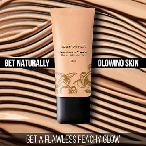 FACESCANADA Peaches n Cream Tinted Face Moisturizer | Lightweight Hydrating Formula with Natural Coverage & Radiant Glow | Blends Easily, Evens Skin Tone, Perfect for Daily Wear | 1.23 Oz (35g)
