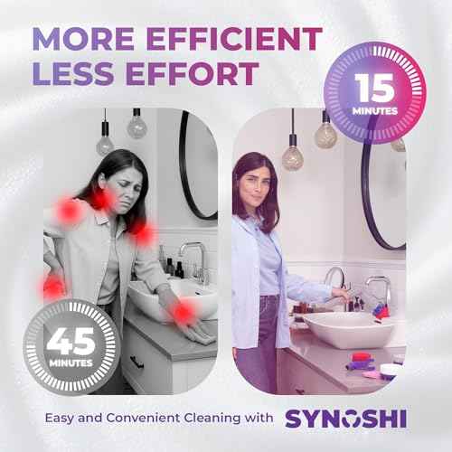 Synoshi PRO Cone Brush Heads Set (2 Units) for Electric Spin Scrubber Bathroom & Shower Cleaning Brush Universal Cleaning for Kitchen, Floors.