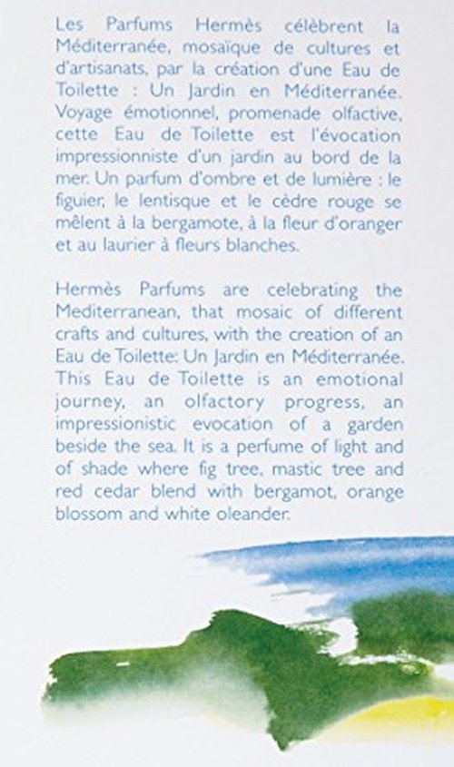 Hermes Un Jardin En Mediterranee Eau De Toilette Spray for Women, 1.6 Ounce