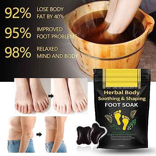 25PCS Herbal Body Detox Foot Soak Beads, Detox & Shaping Cleansing for Men and Women, Daily Rebody Body Detoxingherbs Foot Soak Beads for a Relaxing and Soothing Experience (5 Pack /25 PCS)
