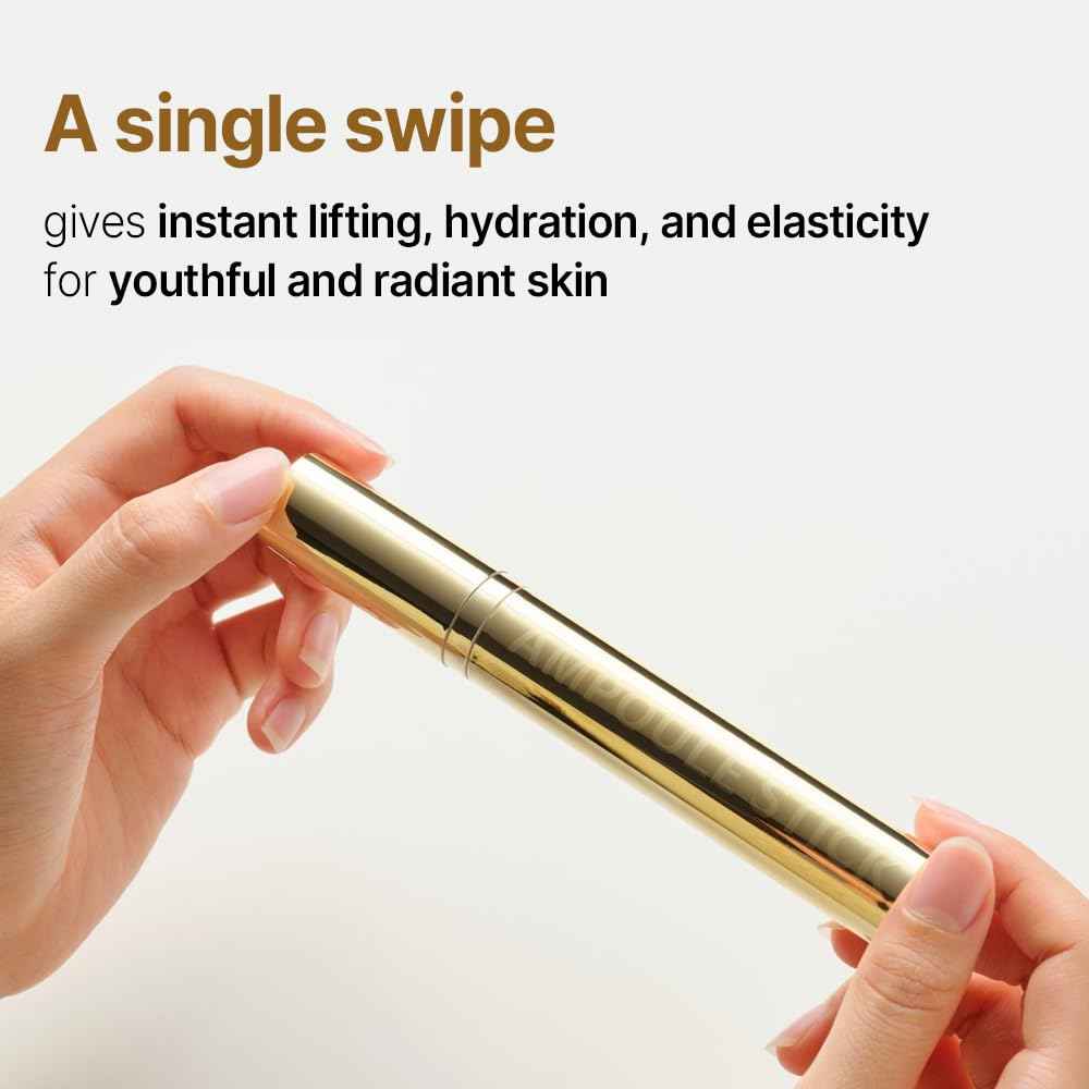 ISOI Intensive Lifting Gua Sha Ampoule Stick, Eye Roller, Under Eye Serum for Dark Circles, Puffy Bags, and Wrinkles with Bulgarian Rose Oil & Peptide Complex, Korean Skin Care (0.5 fl.oz, 15ml)