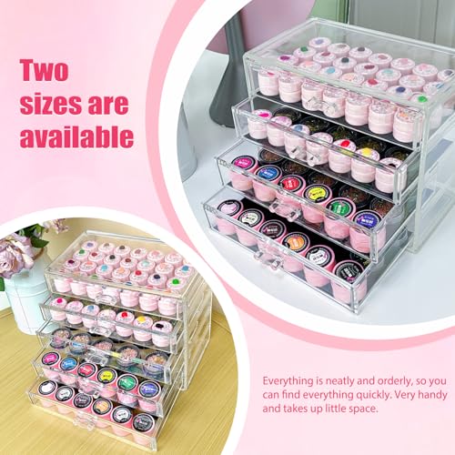 4 Tier Nail Art Decoration Storage Box£¬Acrylic Make Up & Jewelry Organizer with Drawers, Cosmetic Storage for Dresser Countertop and Bathroom£¬Beauty Holder for Lipstick Brush