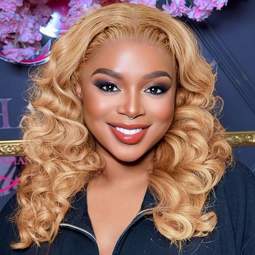 Honey Blonde 5x5 Body Wave Bob Wig Human Hair 200% Density 5x5 Hd Lace Closure Wigs Human Hair Wigs For Black Women Wear And Go Glueless Bob Wig Human Hair With Baby Hair 16 Inch