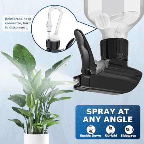 Veco 10oz Spray Bottle with Adjustable Nozzle, 360¡Æ Water Spray Bottles for Cleaning Solution, Plastic Spray Bottles for Hair Cooking Plant Pet, No Leak and Clog (2 Pack & Foldable Funnel)