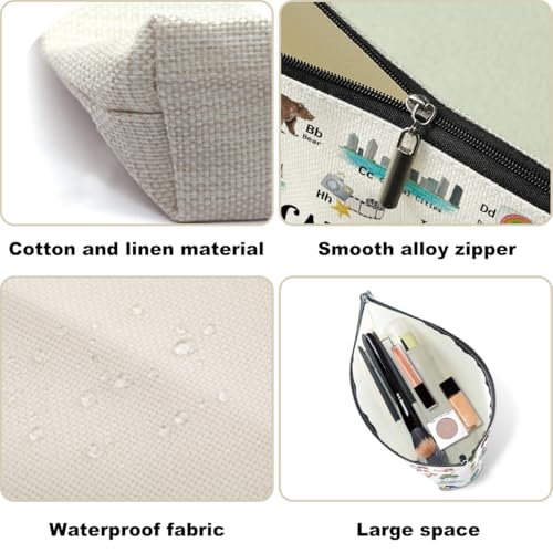 California Alphabet Cosmetic Bag Makeup Bag California Lovers Gift California Travel Souvenir Merch Vacation Friendship Gifts for Women California Lovers Girls Trip Gifts Favors Christmas Birthday