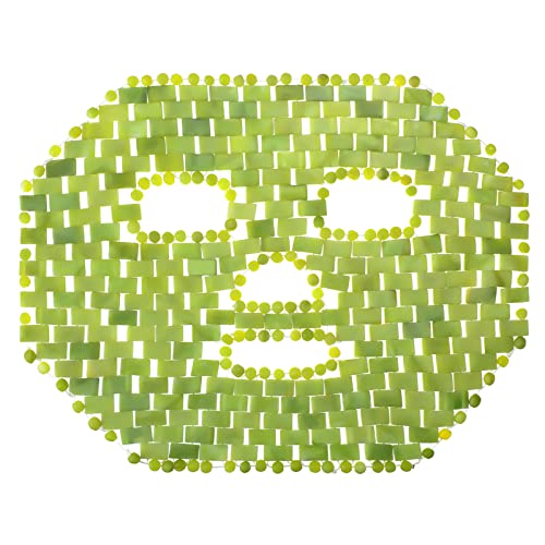 Jade Facial Mask, Jade Sleep Natural Stone Green Facial Cooling Mask, Beauty Skincare Massage Tools for Alleviate Puffiness Face Massage Puffy Eyes Dark Circles