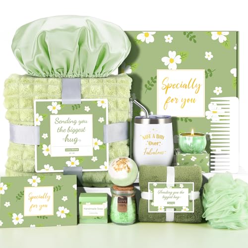 Self Care Gifts for Women, Get Well Soon Gifts Basket Care Package, Birthday Gifts Box for Women, Relaxing Bath Spa Gifts Set, Thinking of You Surgery Recovery Gift for Her Mom Girl Friend Sister Wife