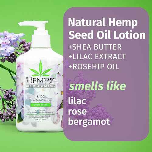 Hempz NEW Limited Edition Lilac Lotion, Hydrating Body Moisturizer for Body, Hands and Feet 8.5 oz.