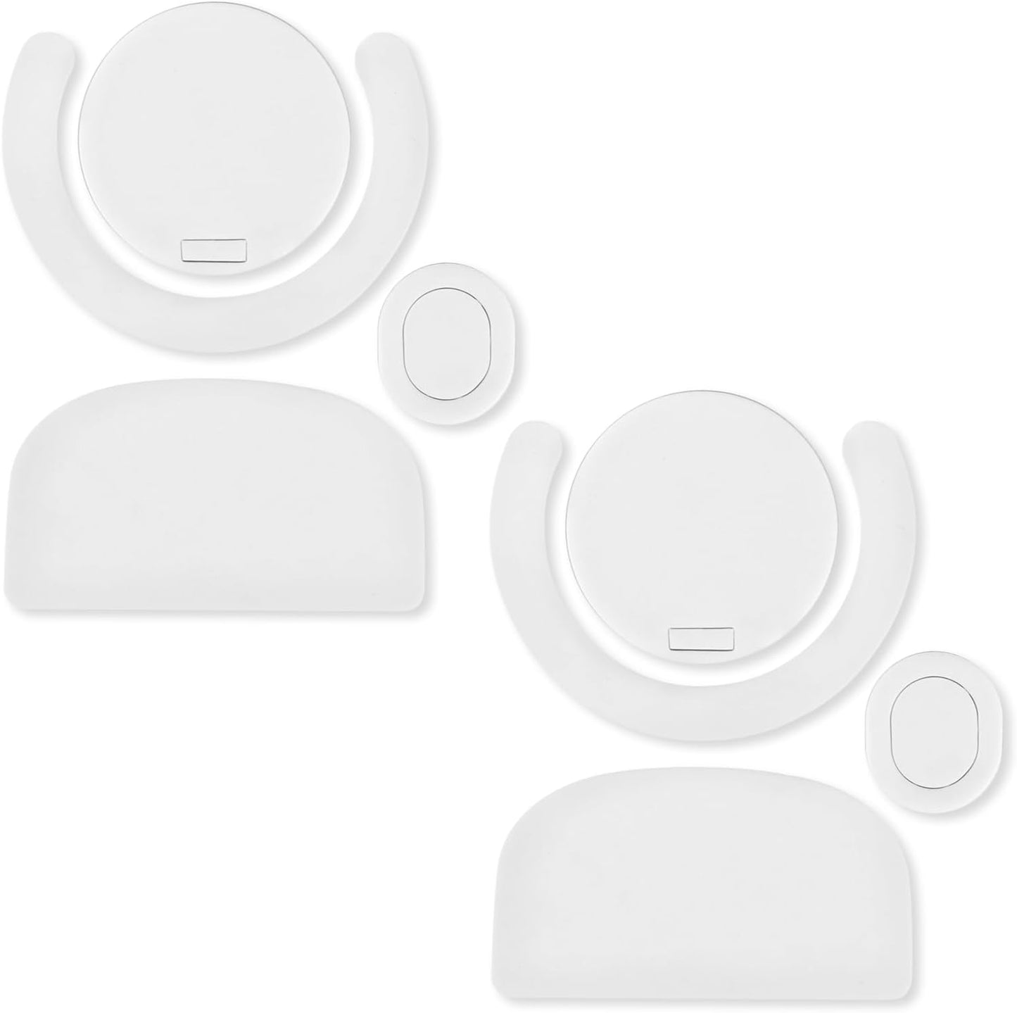 2 Pack Mouse Feet Sliding Stickers, Wear-Resistant Smooth Mice Glass Skates Pad (Glide Mice Skates, White PTFE) (6&7mm Universal Mouse Feet)