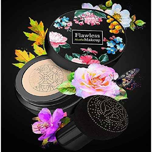 Air Cushion CC Cream Foundation,BB Cream Makeup,Moisturizing Concealer Long Lasting Full Coverage Waterproof Foundation (Natural)