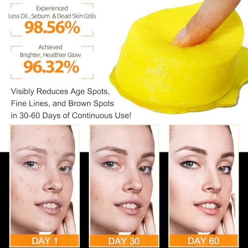 Kojic Acid & Turmeric Cleansing Pads, 50PCS Face Pads with Vitamin B5, C, Balance Skin Oil & Water for Women