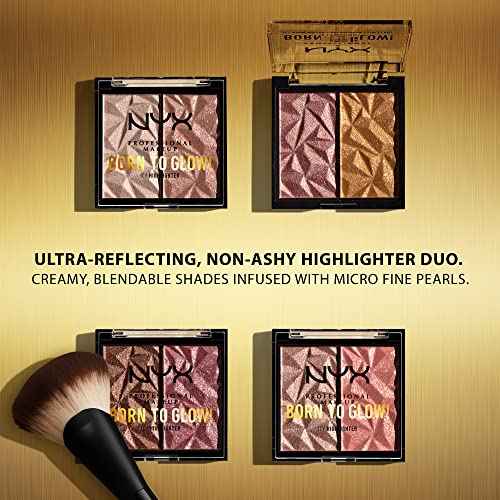 NYX PROFESSIONAL MAKEUP Born To Glow Icy Highlighter Duo - Platinum Status