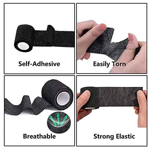 SOTICA Tattoo Grip Tape - 16PCS Tattoo Grip Cover Wrap Grip Tape Disposable Elastic Grip Tattoo Self-Adherent Tape (2¡± x 5 Yards)
